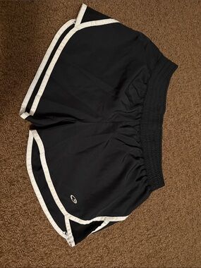 Champion Black Athletic Shorts with White Trim